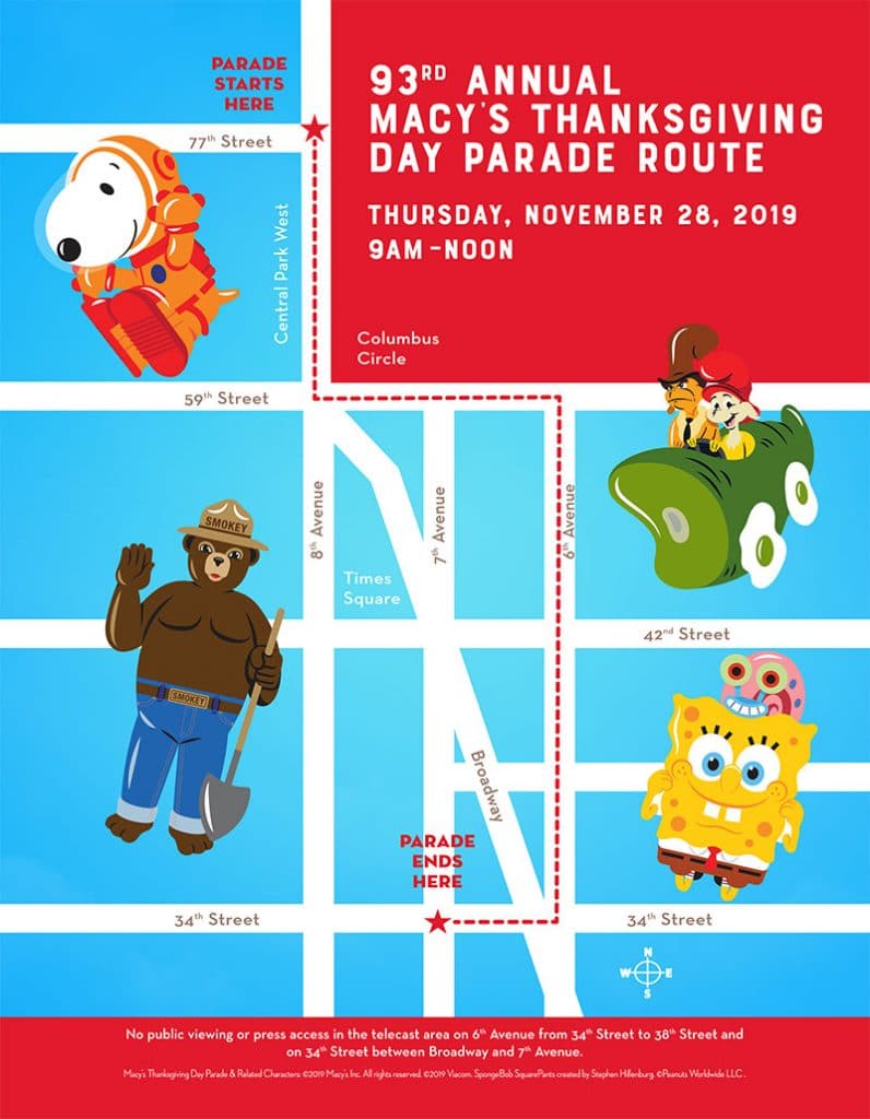 2019 Macy's Parade Route (Macy's)