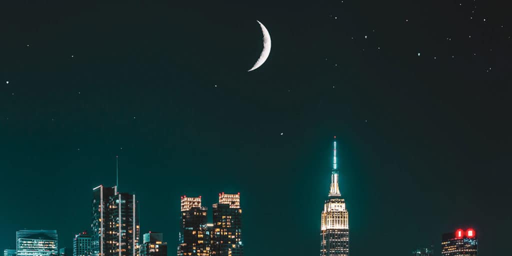 New Moon over New York City (Sanaan Mazhar/Pexels)