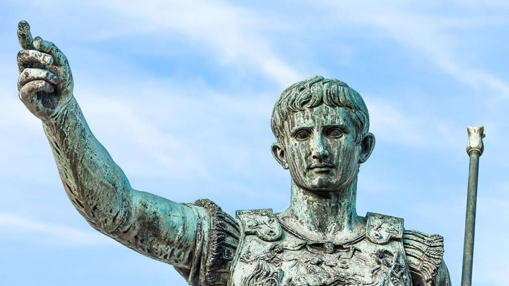 Augustus Caeser statue outside the Forum in Rome, Italy (ShopArtGallerycom/Dreamstime)