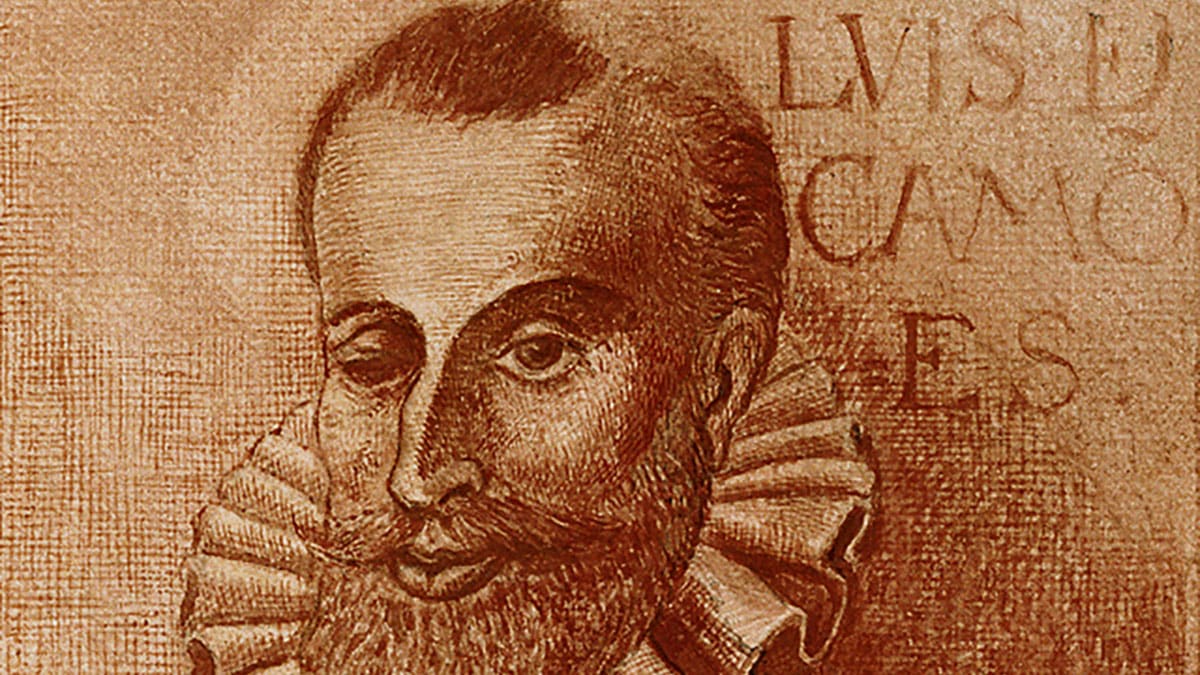 Luís de Camões by Fernao Gomes, ca. 1577 (Wikimedia)