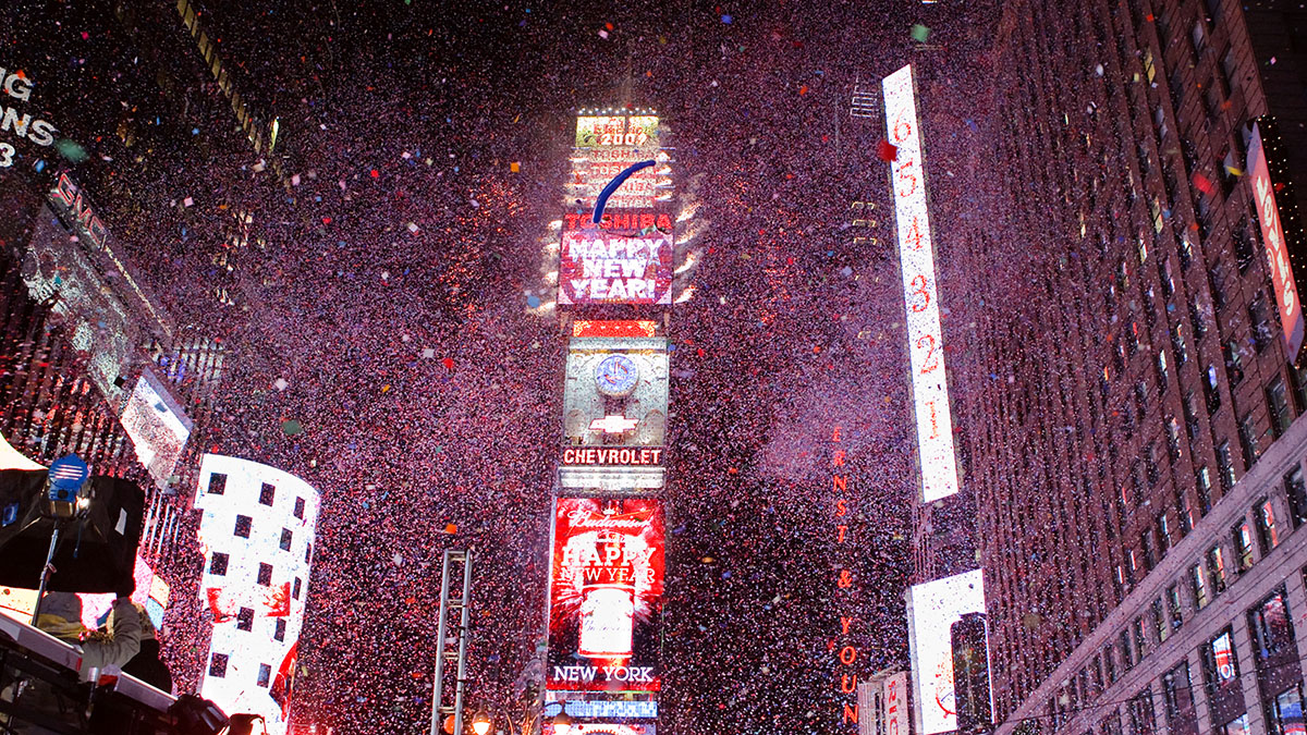 Times Square New Year's Eve Ball Drop 2023 NY Latin Culture