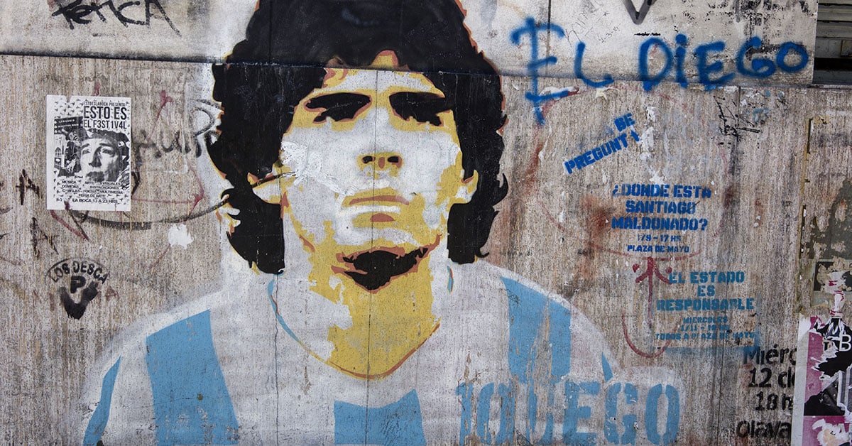Recuerda a Maradona, la mano de Dios y uno de los mejores futbolistas de todos los tiempos
